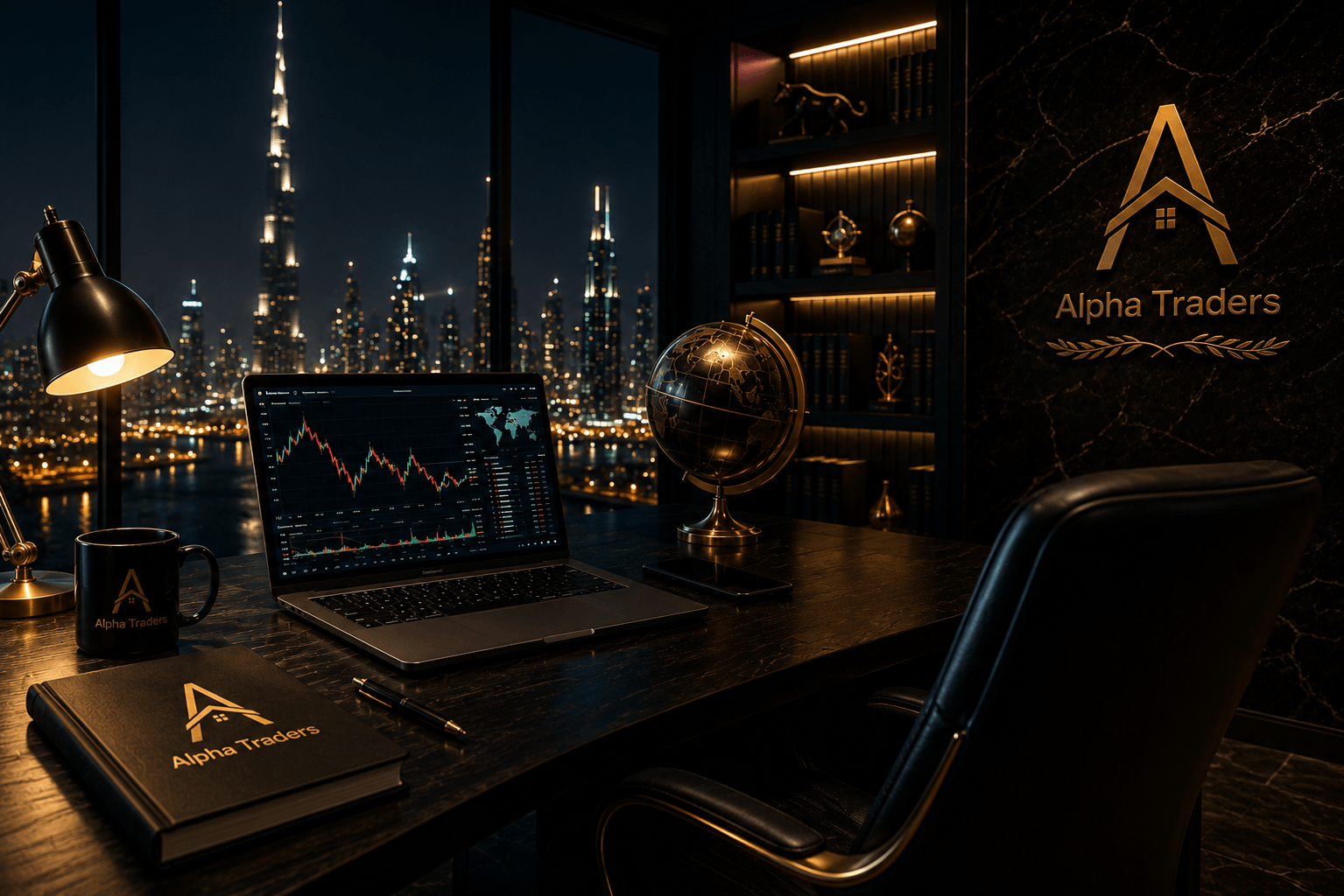 Alpha Traders cinematic workspace